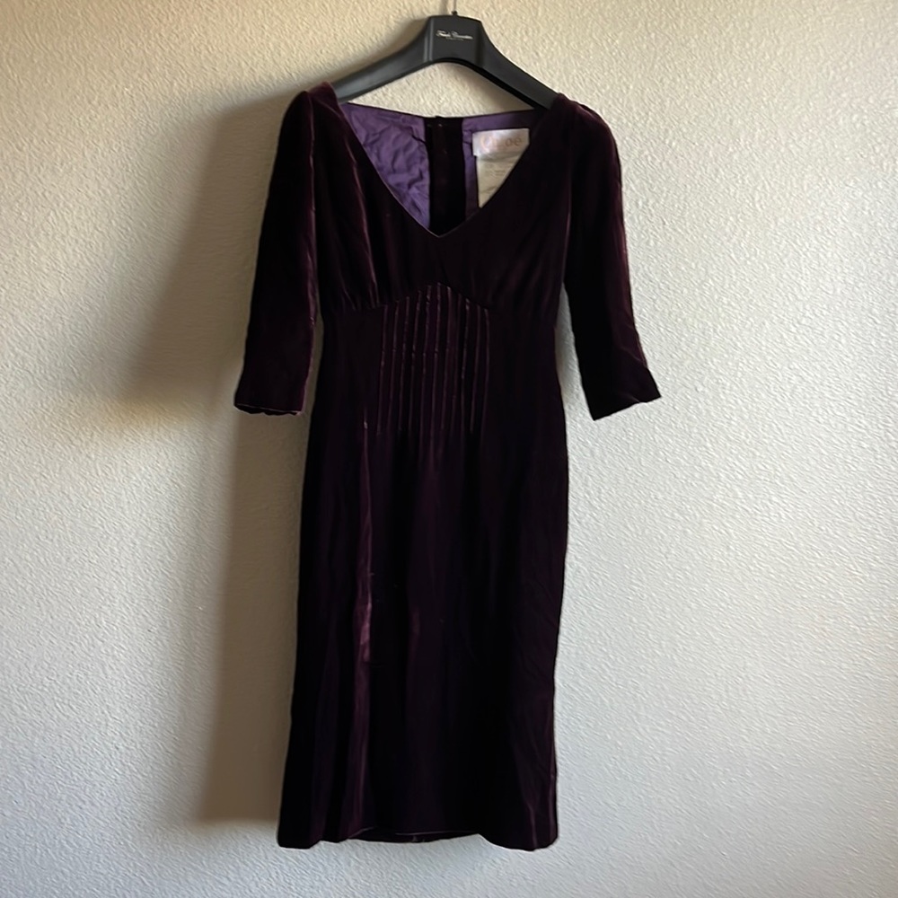 Chloe velvet dress